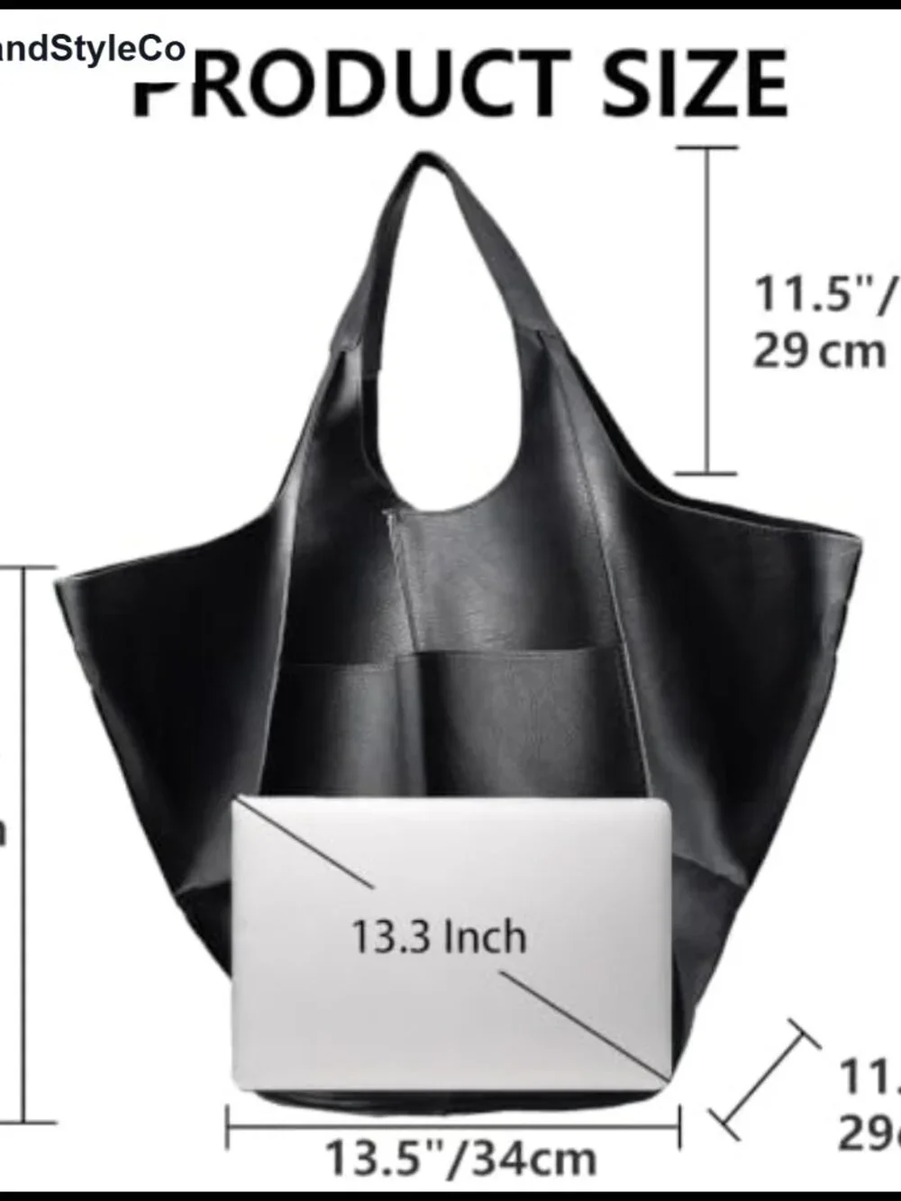 Oversized PU Leather Tote Bag Huge Capacity Work Hobo Handbag Soft Travel